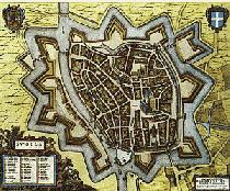 Middeleeuwse plattegrond van Zwolle